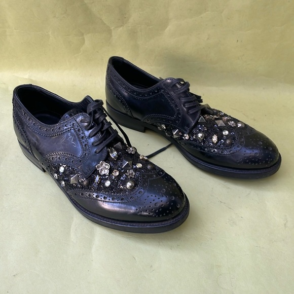 Vintage black Dolce & Gabbana all leather loafers
